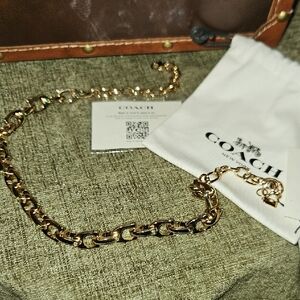Coach Gold-Tone Chain Necklace
